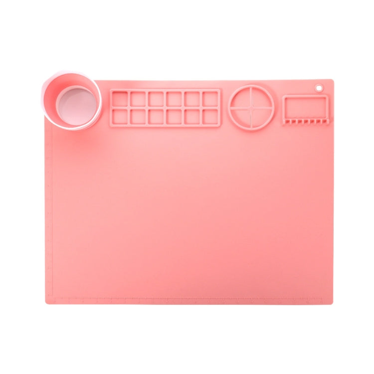 50x40cm Silicone Double Bowl Painting Pad Graffiti Oil Painting Mat Erasable and Washable Silicone Pad