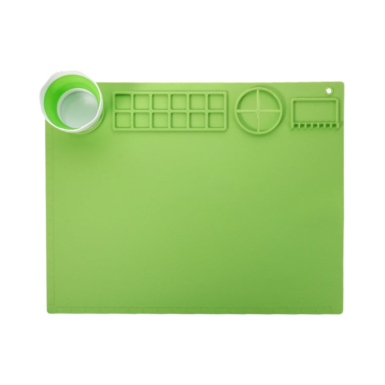 50x40cm Silicone Double Bowl Painting Pad Graffiti Oil Painting Mat Erasable and Washable Silicone Pad