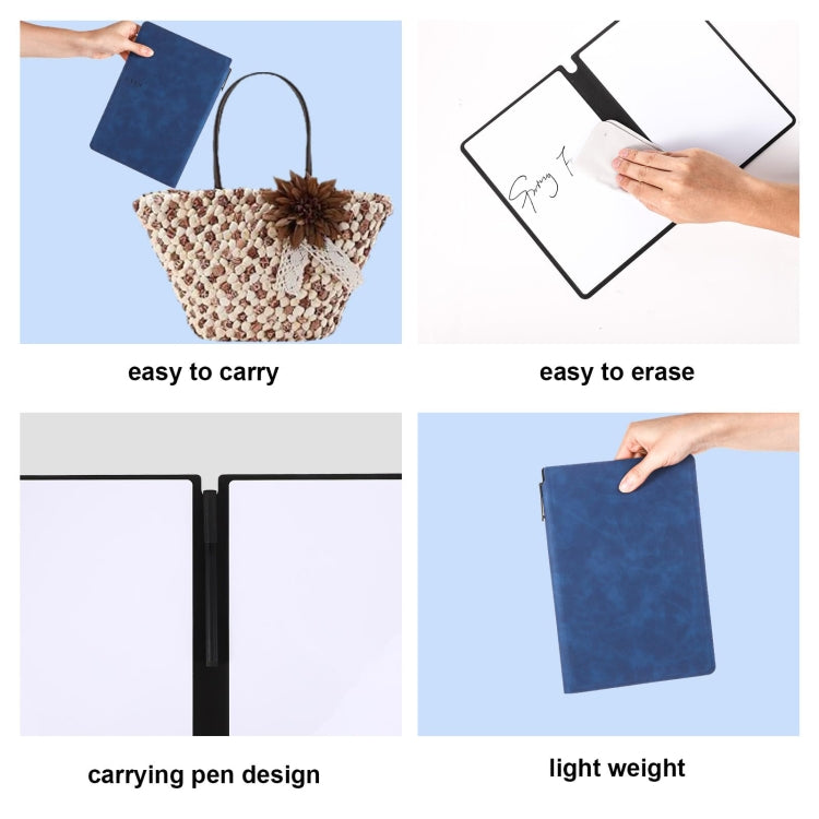 A5 Whiteboard Notebook Portable Erasable Draft Book Note Message Board