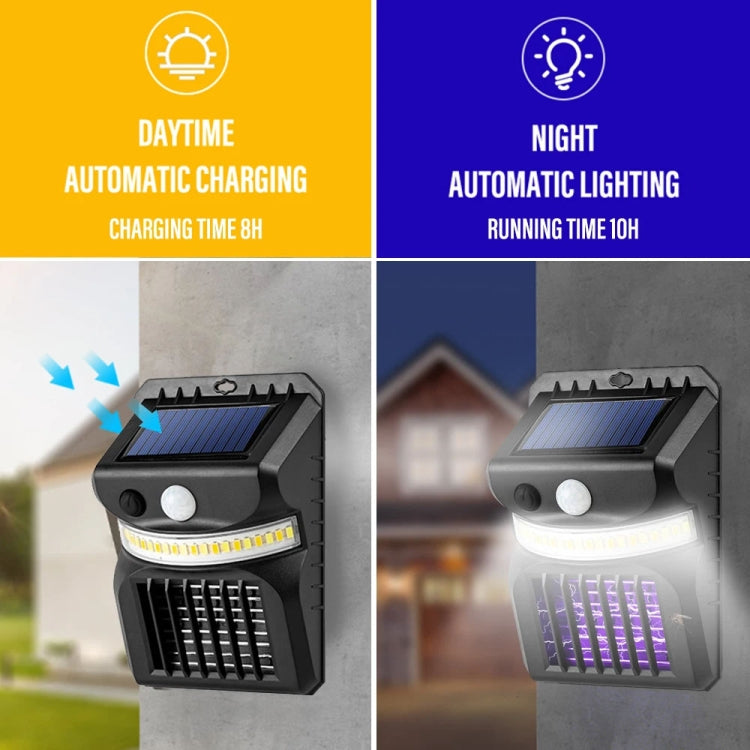 E-SMARTER W792 LED Solar Wall Light With Purple Light Mosquito Control Function Human Intelligent Sensor Outdoor Garden Lamp
