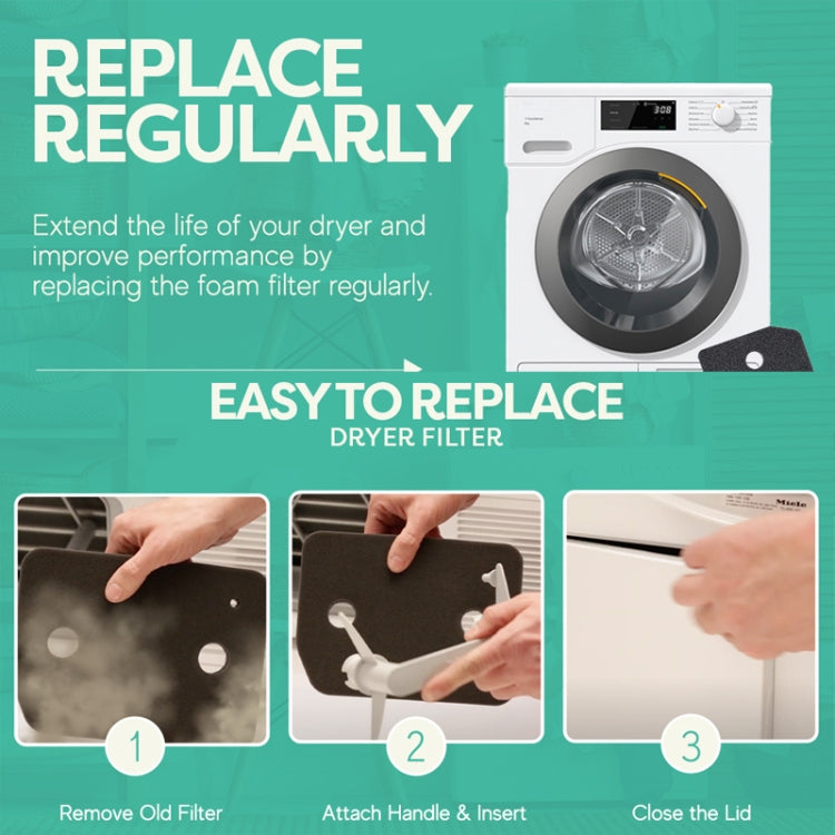 For Miele T1  9164761 Heat Pump Tumble Dryer Filter Replacement