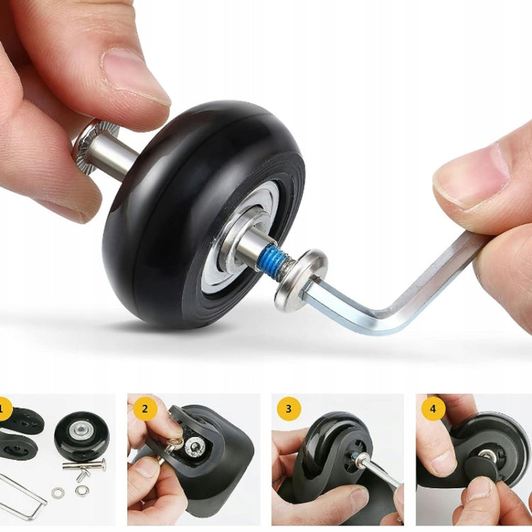 Luggage Suitcase Replacement Wheels Low Noise Spinner Wheels, 43mm x 18mm, 50mm x 18mm, 54mm x 18mm, 40 x 18mm