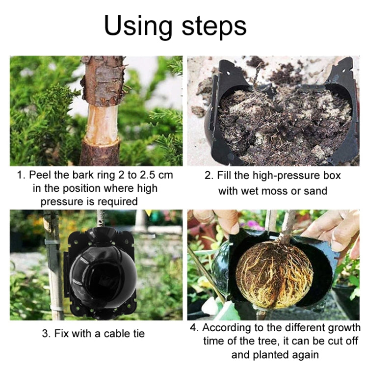 2pcs Plants Growth High Pressure Box Spherical Root Controller Grafting Root Cases