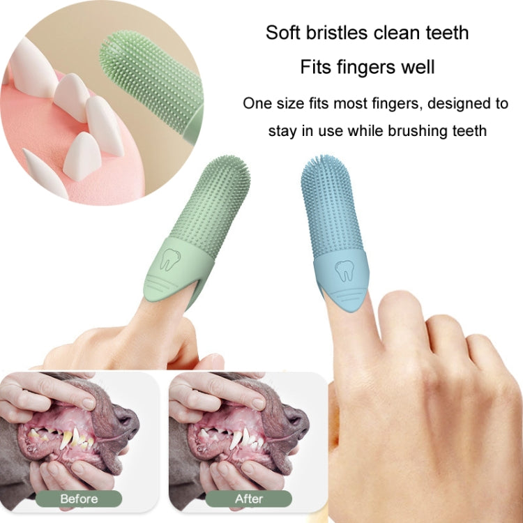 Pet Finger Toothbrush Cats Dogs Silicone Toothbrush Pet Oral Cleaning Care Tool