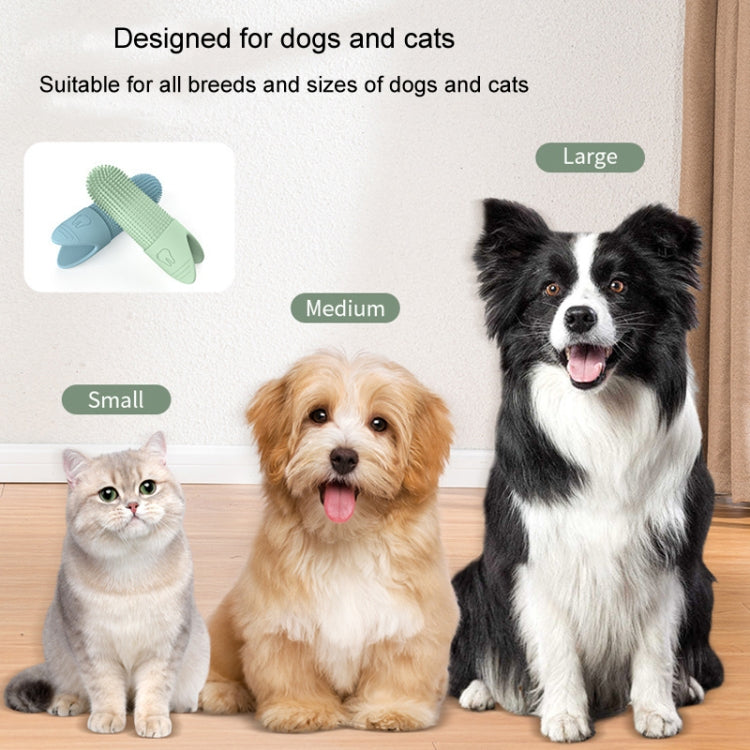 Pet Finger Toothbrush Cats Dogs Silicone Toothbrush Pet Oral Cleaning Care Tool
