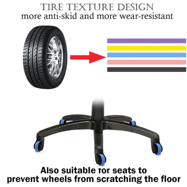 4pcs/ Set Cuttable Trolley Caster Cases Universal Wheel Silent Noise Reducing Silicone Protective Covers