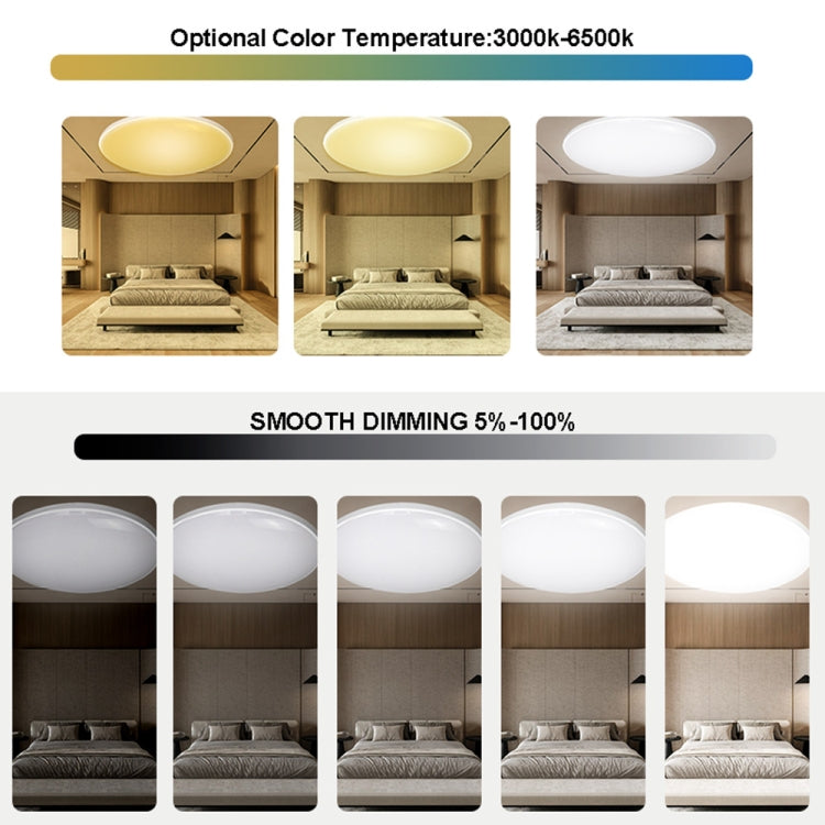 24W 30cm RGBCW Full Color Smart WiFi Tuya Ceiling Light with Remote Control