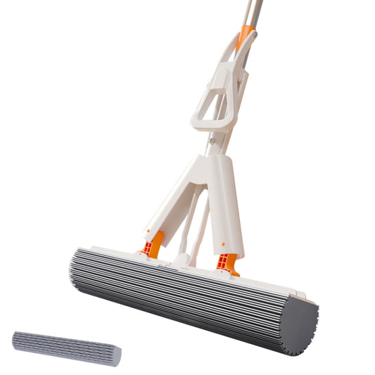 Household Water Absorbent Telescopic Pole Mop Lazy Hands-Free Folding Mop Random Color Delivery, 28cm+1 Cotton Head, 28cm+2 Cotton Heads, 28cm+3 Cotton Heads, 35cm+1 Cotton Head, 35cm+2 Cotton Heads