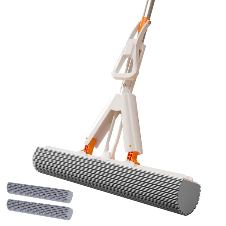 Household Water Absorbent Telescopic Pole Mop Lazy Hands-Free Folding Mop Random Color Delivery, 28cm+1 Cotton Head, 28cm+2 Cotton Heads, 28cm+3 Cotton Heads, 35cm+1 Cotton Head, 35cm+2 Cotton Heads