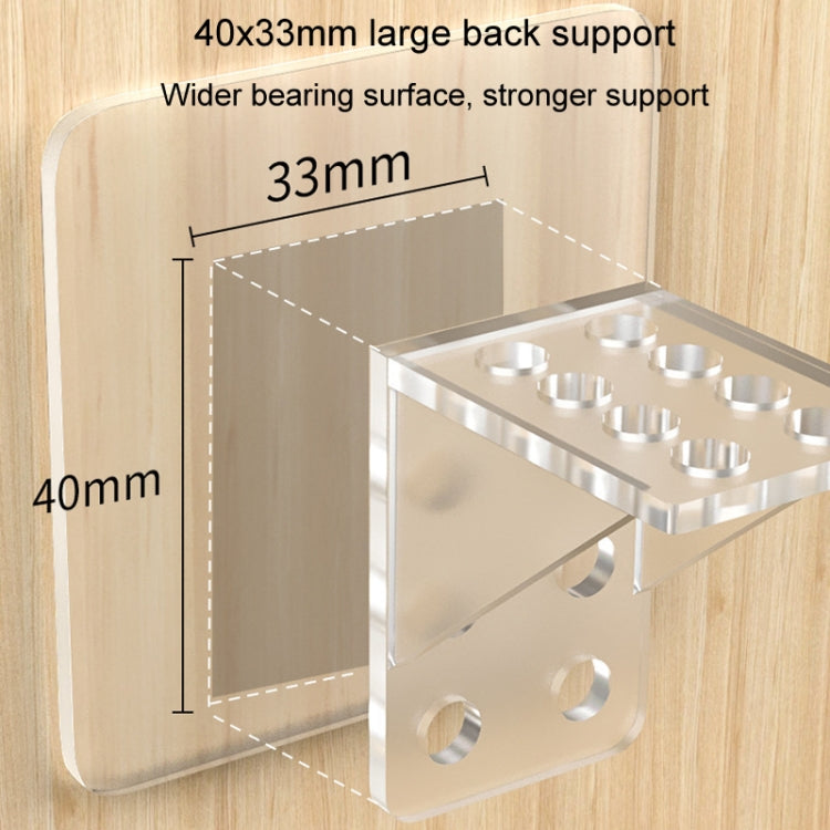 4pcs Partition Bracket No Punch Right Angle Laminate Shelf Wardrobe Partition Board Fixing Holder, 7x7cm, 7x15cm