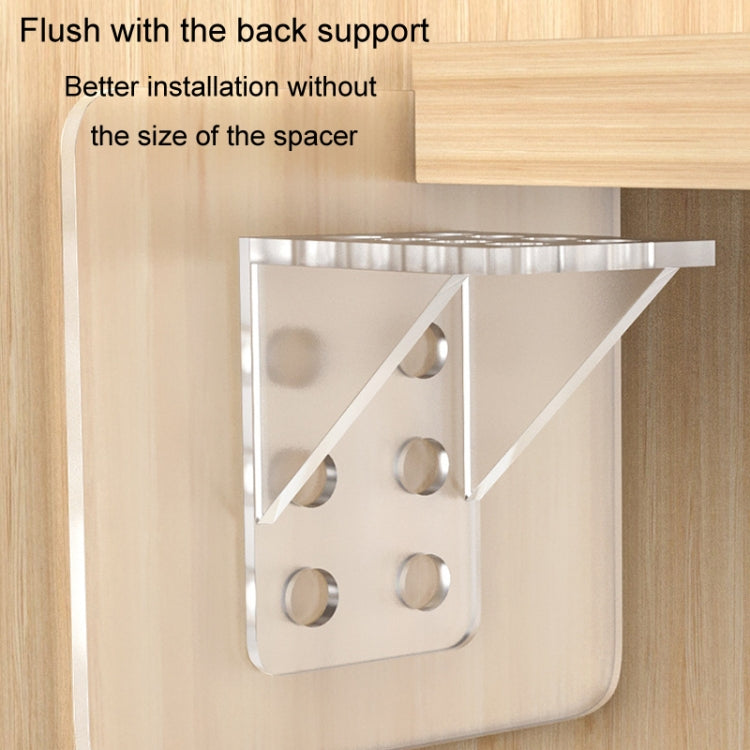 4pcs Partition Bracket No Punch Right Angle Laminate Shelf Wardrobe Partition Board Fixing Holder, 7x7cm, 7x15cm