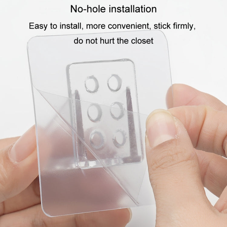 4pcs Partition Bracket No Punch Right Angle Laminate Shelf Wardrobe Partition Board Fixing Holder, 7x7cm, 7x15cm