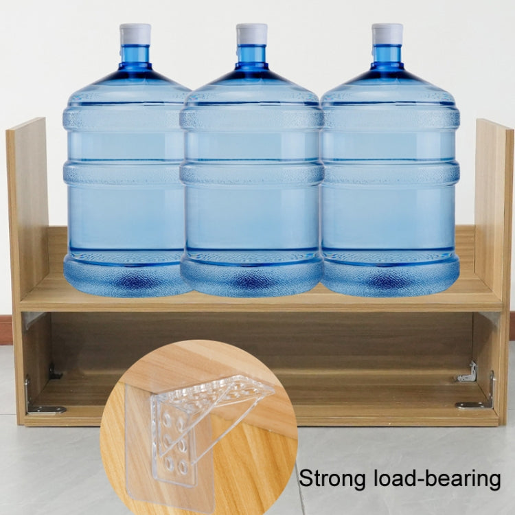 4pcs Partition Bracket No Punch Right Angle Laminate Shelf Wardrobe Partition Board Fixing Holder, 7x7cm, 7x15cm