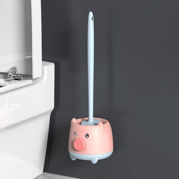 Cute Cartoon Toilet Brush Bathroom Cornerless Wall Mounted With Base Cleaning Brush