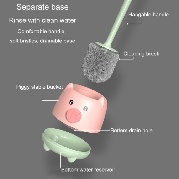 Cute Cartoon Toilet Brush Bathroom Cornerless Wall Mounted With Base Cleaning Brush