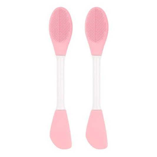 2pcs Dual Head Silicone Face Mask Brush Face Cleansing Massage Brush Mud Mask Applicator