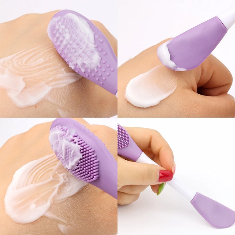 2pcs Dual Head Silicone Face Mask Brush Face Cleansing Massage Brush Mud Mask Applicator