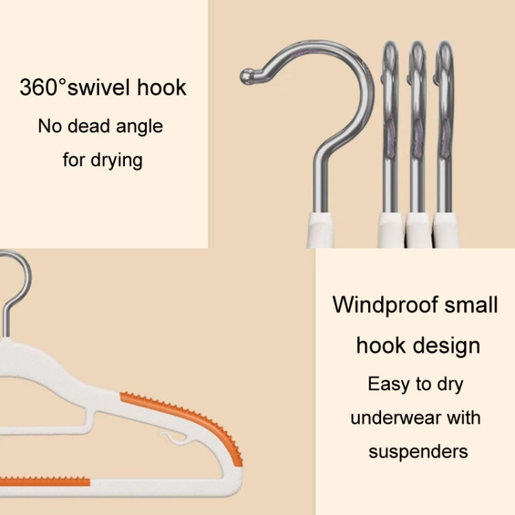 20pcs Anti-Skid Non Trace Clothes Racks Thickened Anti Shoulder Angle Household Clothes Hanger