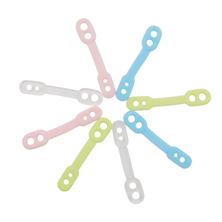 100pcs Clothes Drying Rack Windproof Hook Anti-slip Fixed Hook Buckle Silicone Strip