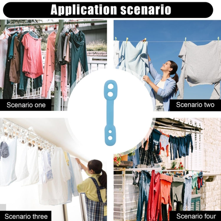 100pcs Clothes Drying Rack Windproof Hook Anti-slip Fixed Hook Buckle Silicone Strip