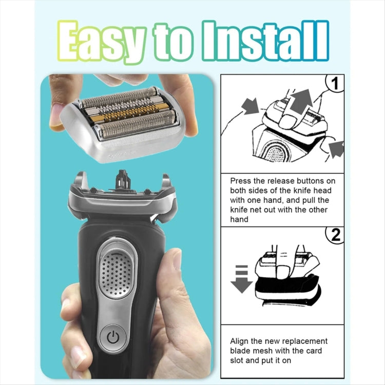 For Braun Series 9 Pro Electric Shaver 94M Blade Gold Mesh Cover