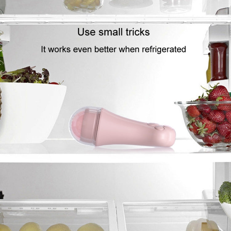 Natural Rose Quartz Face Oil Absorbing Roller Volcanic Stone Facial Skin Repair Cleansing Massager