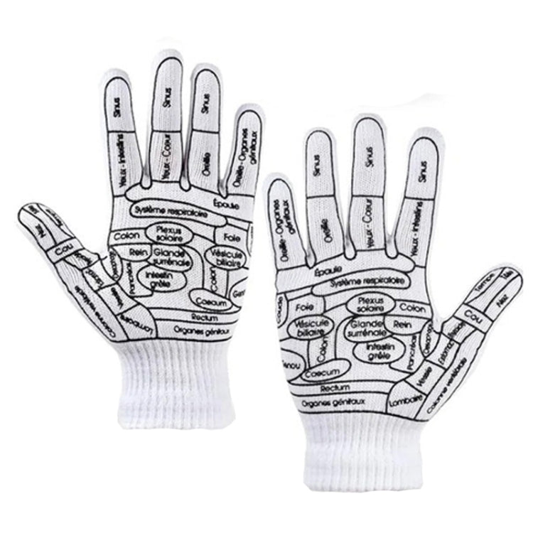 English Hand Massage Gloves Acupuncture Point Palm Reflex Zone Meridian Physical Therapy Gloves