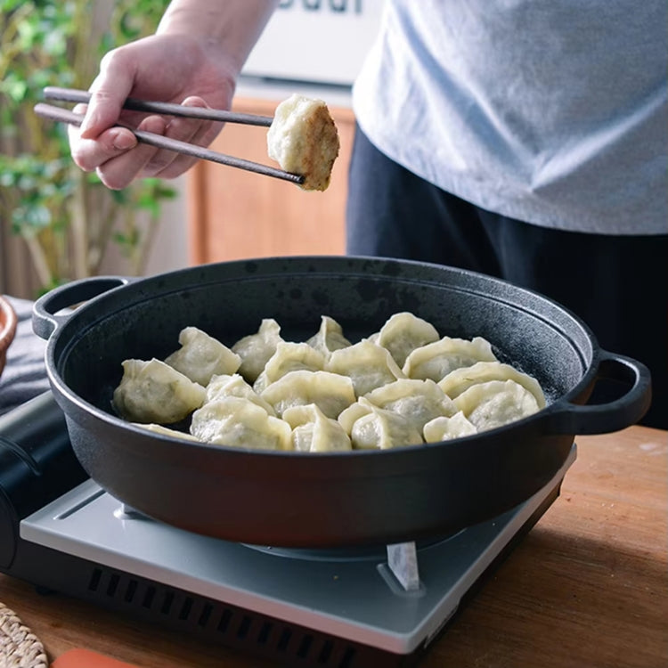 Cast Iron Cooking Pot Wok Nonstick Frying Pan Restaurant Kitchen Skillet Camping Cooker