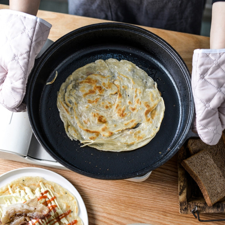 Cast Iron Cooking Pot Wok Nonstick Frying Pan Restaurant Kitchen Skillet Camping Cooker