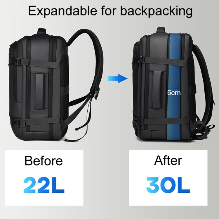 WEIXIER B726 Simple Expandable Double-Shoulder Backpack Large Capacity Business Casual Bag