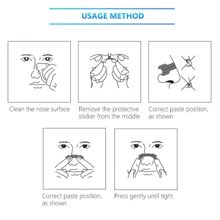 30pcs /Pack Transparent Nasal Strips To Improve Sleep, Reduce Snoring 66x19mm