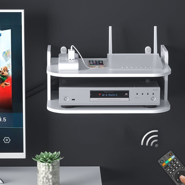 Living Room Projector Holder Home Wall-Mounted No-Punch Hollowing Set-Top Box Shelf