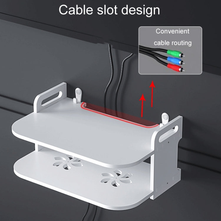 Living Room Projector Holder Home Wall-Mounted No-Punch Hollowing Set-Top Box Shelf