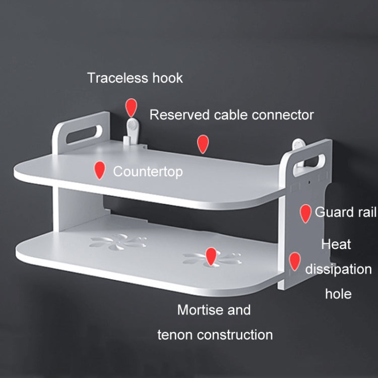 Living Room Projector Holder Home Wall-Mounted No-Punch Hollowing Set-Top Box Shelf