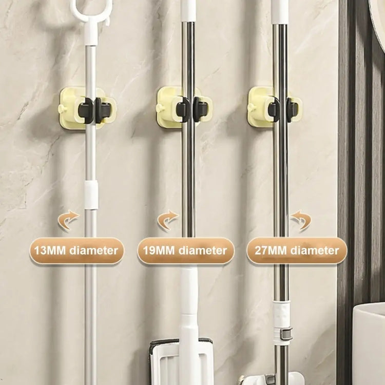 Wall Mount Broom Hanger Mop Suction Hook Bathroom Toothbrush Holder