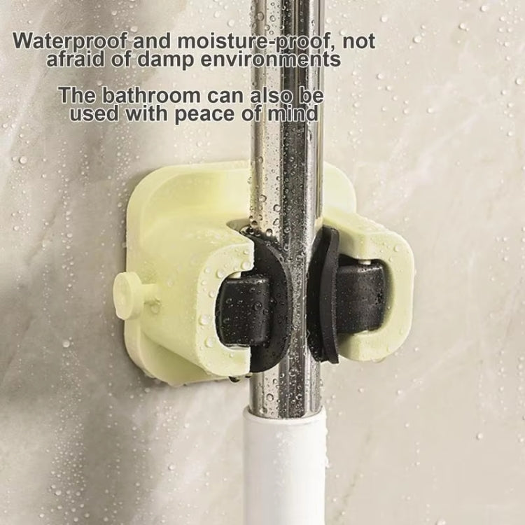 Wall Mount Broom Hanger Mop Suction Hook Bathroom Toothbrush Holder