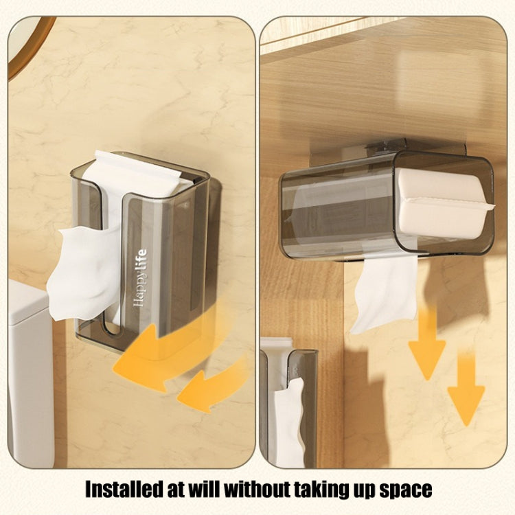 Suction Cup Tissue Box Holder Wall-mounted Tissue Box Cover