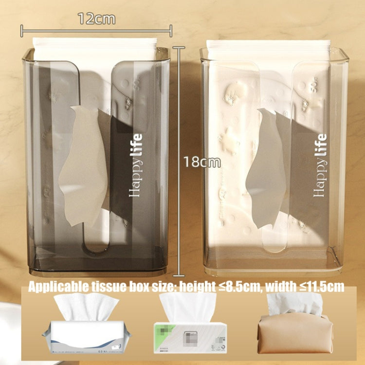 Suction Cup Tissue Box Holder Wall-mounted Tissue Box Cover