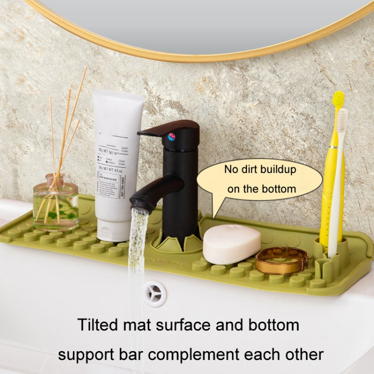 Faucet Silicone Drainage Mat Multi-functional Household Sink Countertop Anti-slip Anti-splash Storage Mat