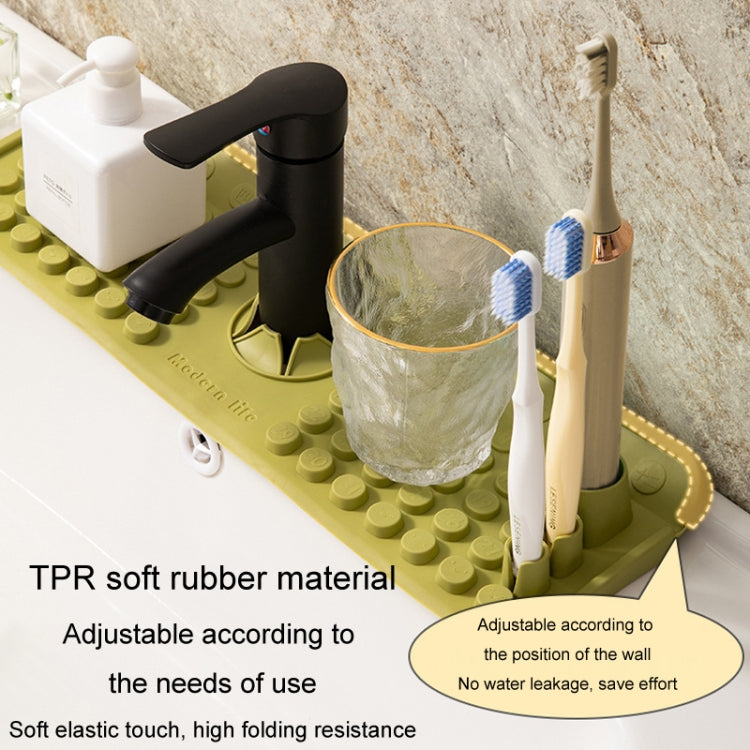 Faucet Silicone Drainage Mat Multi-functional Household Sink Countertop Anti-slip Anti-splash Storage Mat