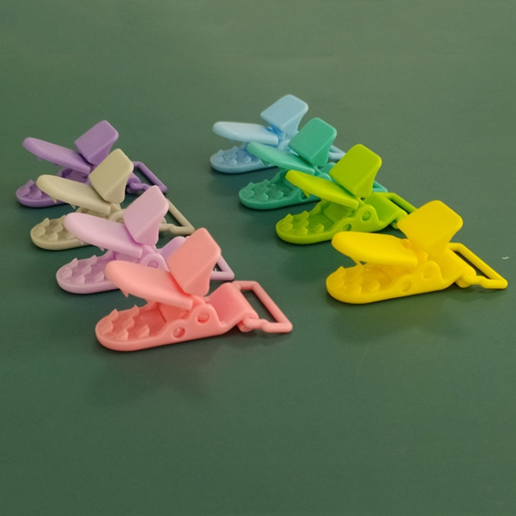 10pcs Baby Pacifier Anti-drop Chain Clips Cartoon Crocodile Clips Pacifier Clamps