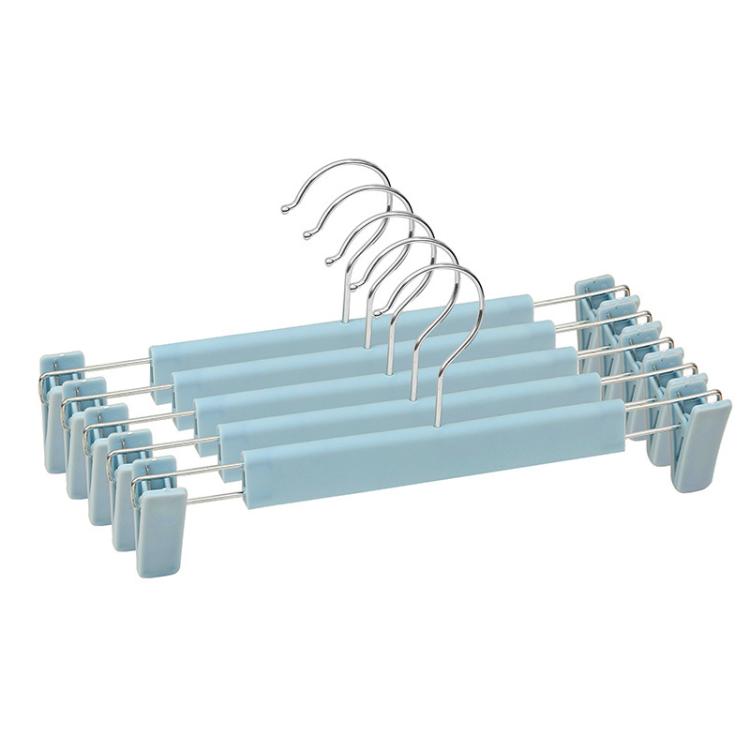 5pcs /Pack Retractable Nano Pants Hanger Seamless Trouser Clip For Skirt Dress Slacks