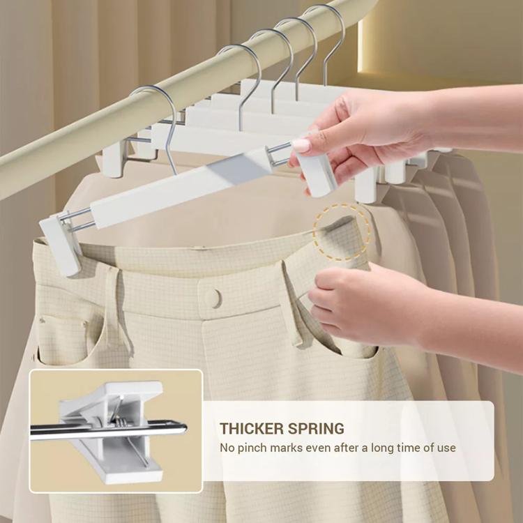5pcs /Pack Retractable Nano Pants Hanger Seamless Trouser Clip For Skirt Dress Slacks
