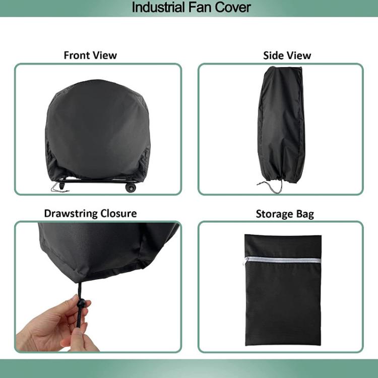 Outdoor Industrial Fan Waterproof and Dustproof Protective Cover, 61 x 19 x 61cm, 78 x 22 x 78cm, 120 x 55 x 120cm