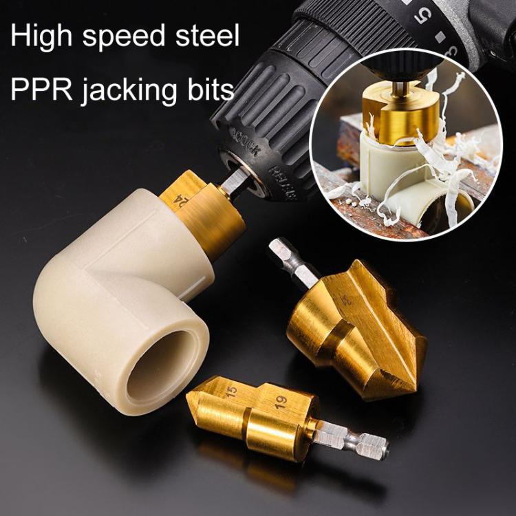 20 / 25 / 32 Hexagonal Shank PPR Step Drill Bits Leak Repairing And Connecting Tools