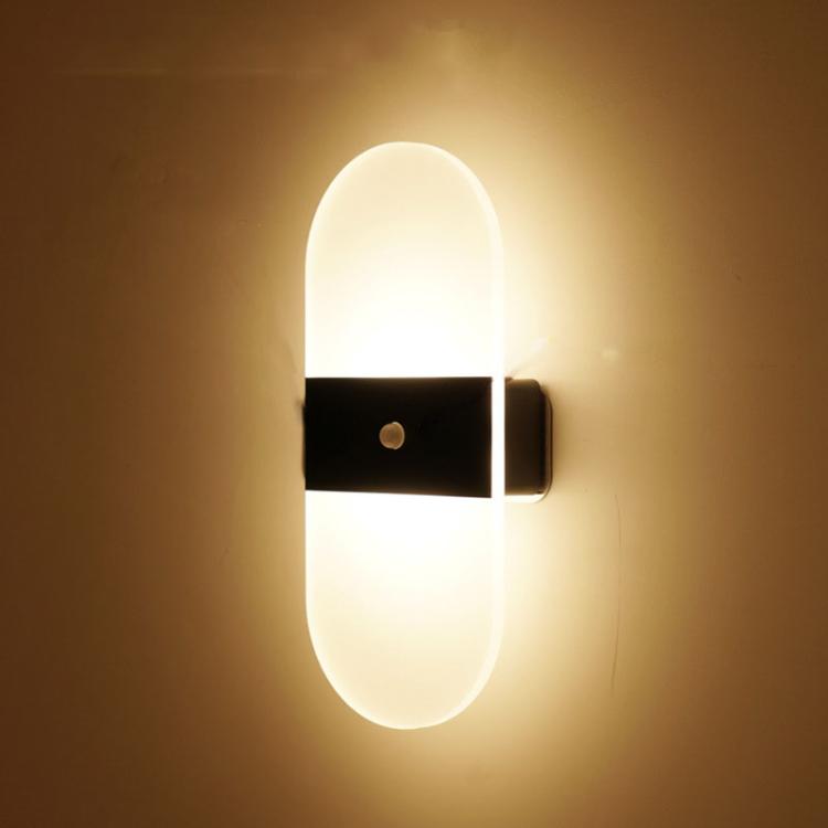 Magnetic Acrylic Smart Induction Night Light Rechargeable Wall Lamp Bedroom Bedside Lamp