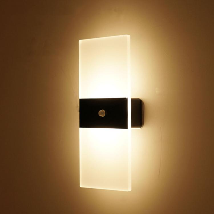 Magnetic Acrylic Smart Induction Night Light Rechargeable Wall Lamp Bedroom Bedside Lamp