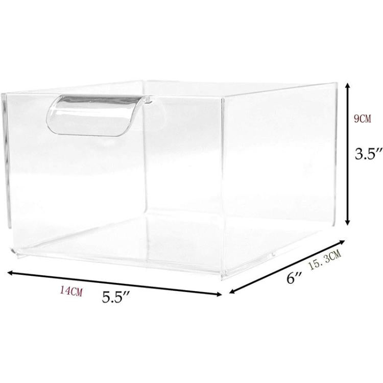 2pcs /Pack Stackable Makeup Drawer Organizer Acrylic Cosmetic Storage Box