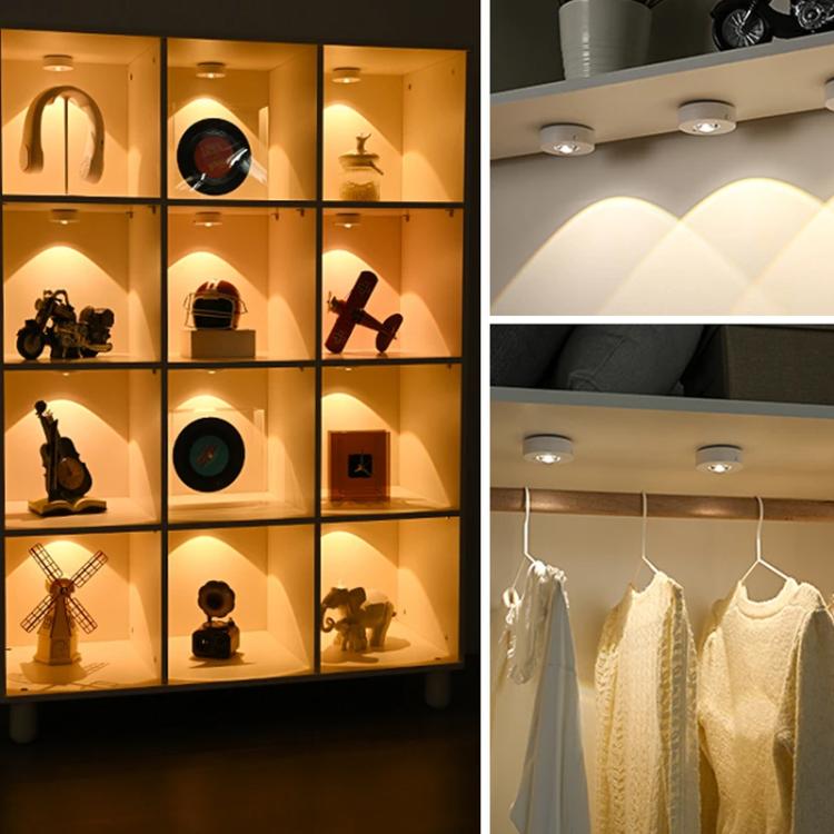 Magnetic Puck Light Rechargeable LED Under Cabinet Light With Remote Control