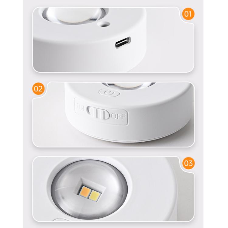 Magnetic Puck Light Rechargeable LED Under Cabinet Light With Remote Control